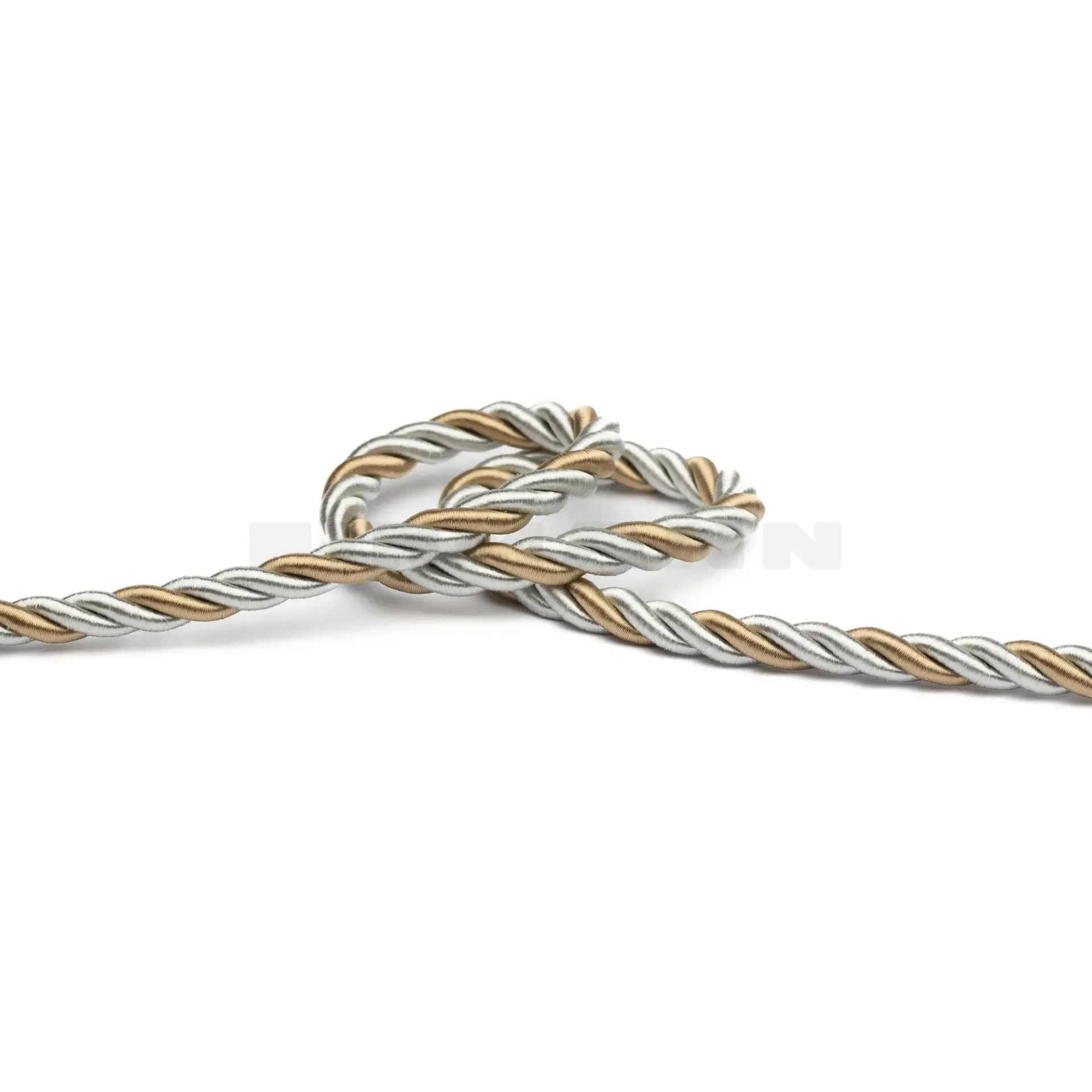 Möbelkordel 6,5 mm glänzend silber-bronce