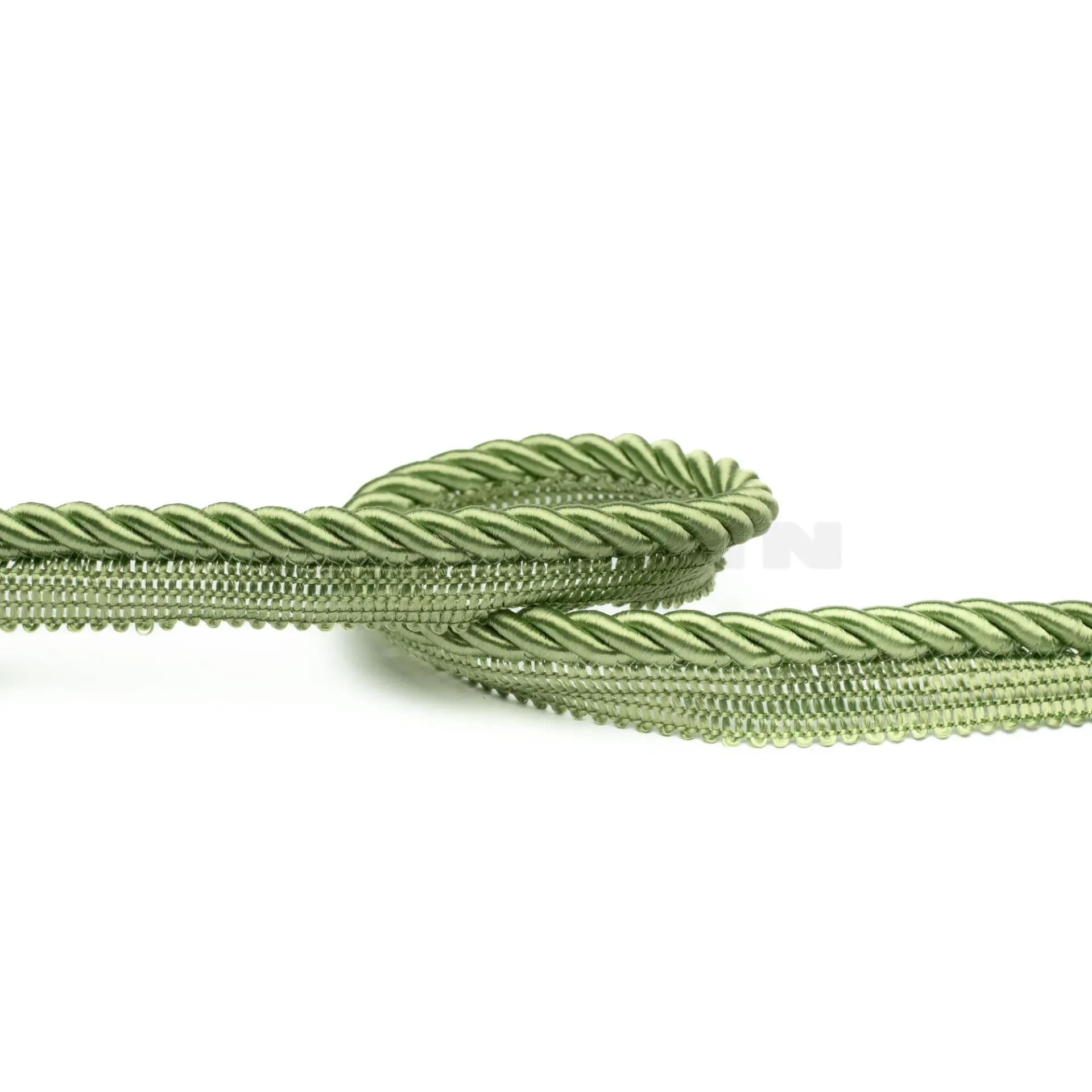 Möbelkordel mit Fahne 6,5 mm glänzend reseda