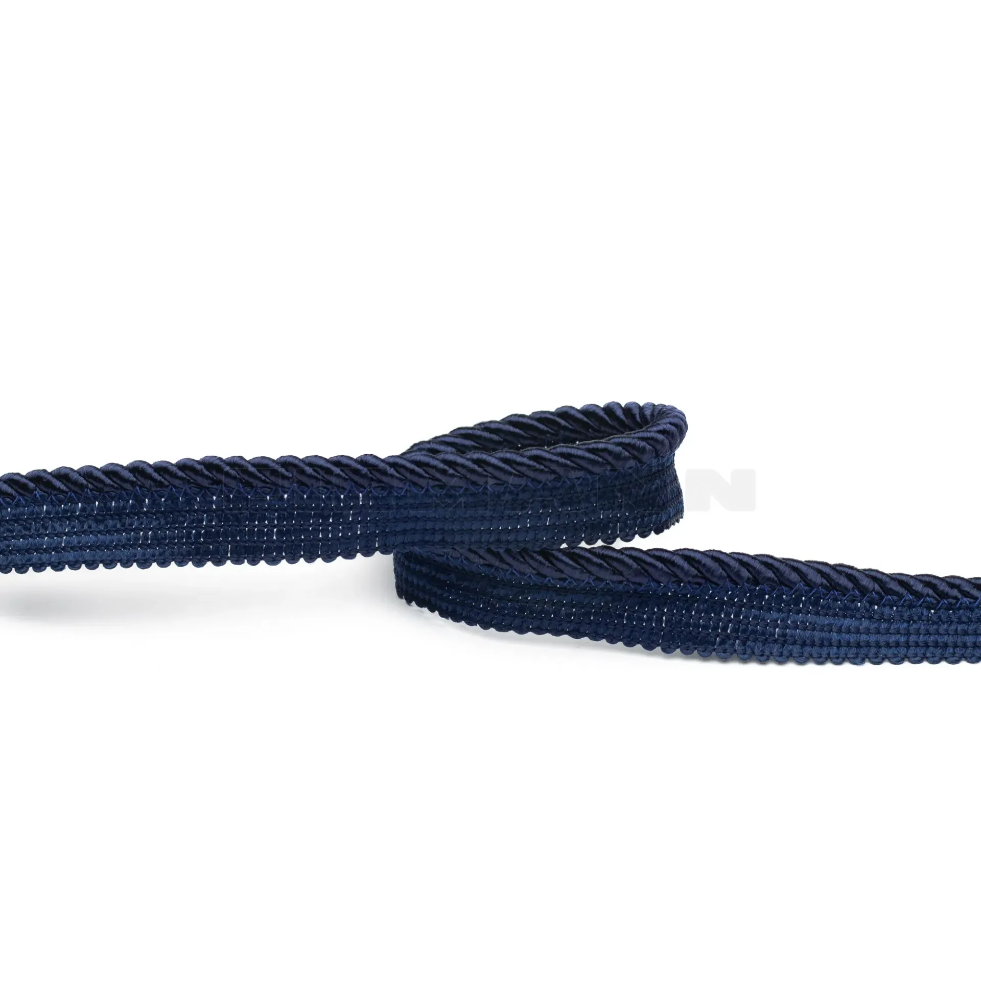 [VKG503F] Möbelkordel mit Fahne 6,5 mm glänzend dkl.blau (schmal)