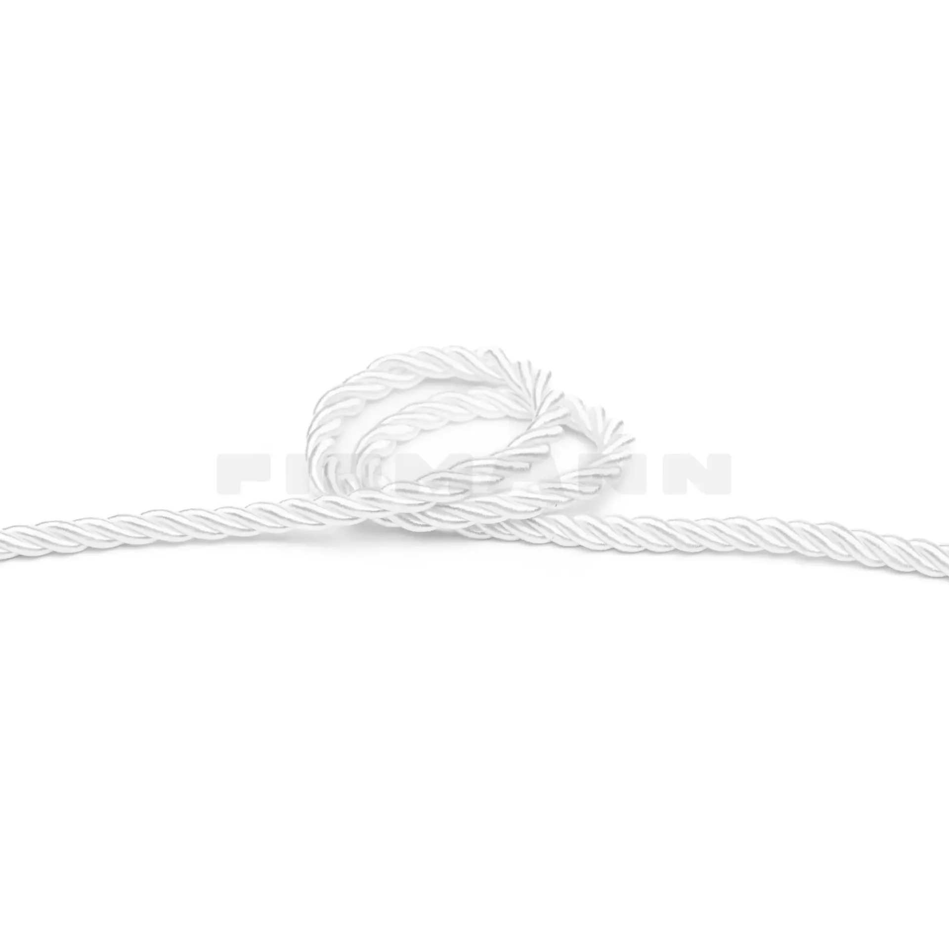 Möbelkordel 6,5 mm glänzend weiß