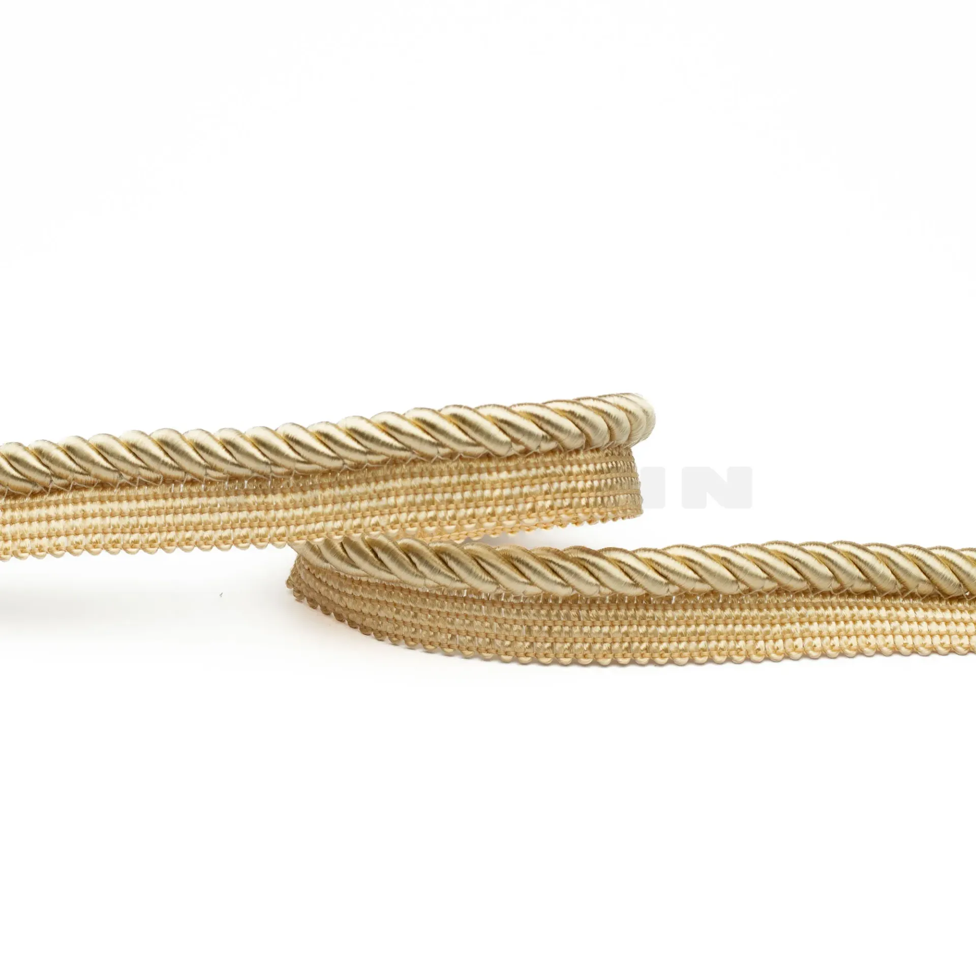 [VKG224F] Möbelkordel mit Fahne 6,5 mm glänzend helles beige