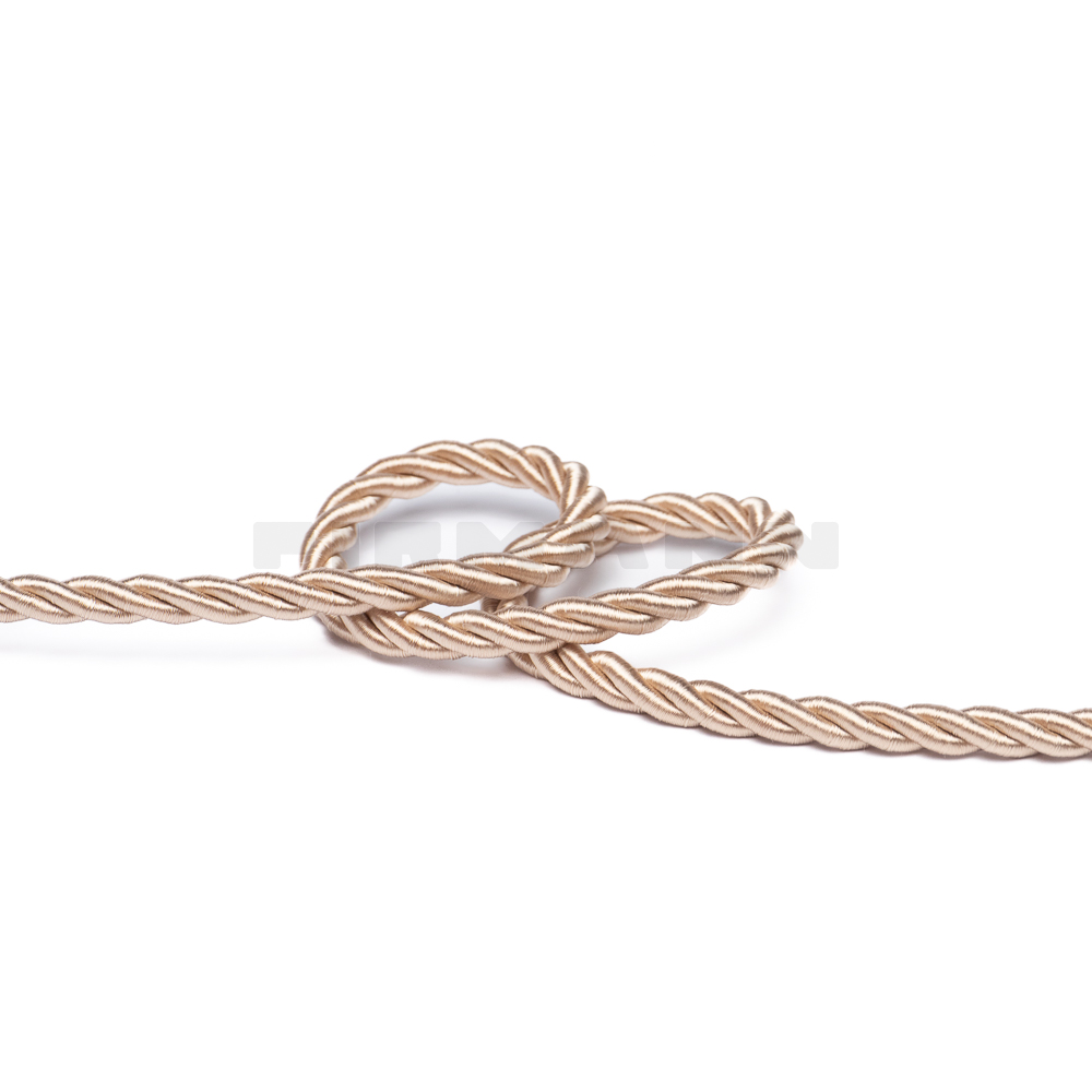 [VKG226] Möbelkordel 6,5 glänzend  beige rosé