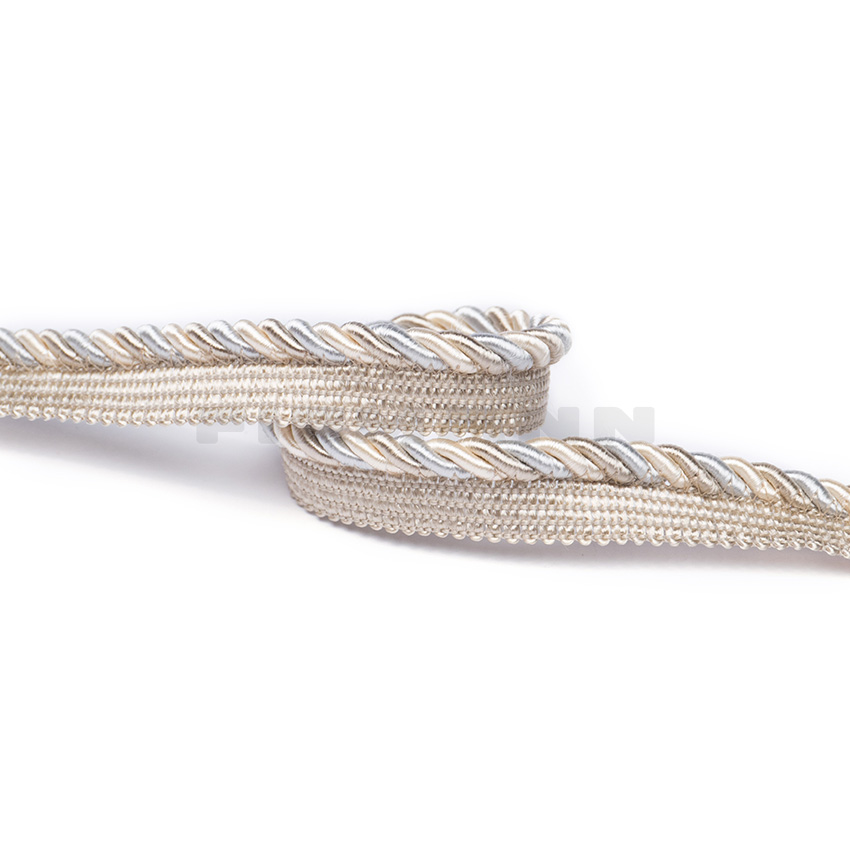 [VKG227F] MÖ-Kordel 6,5 + FAHNE gl. creme-silber