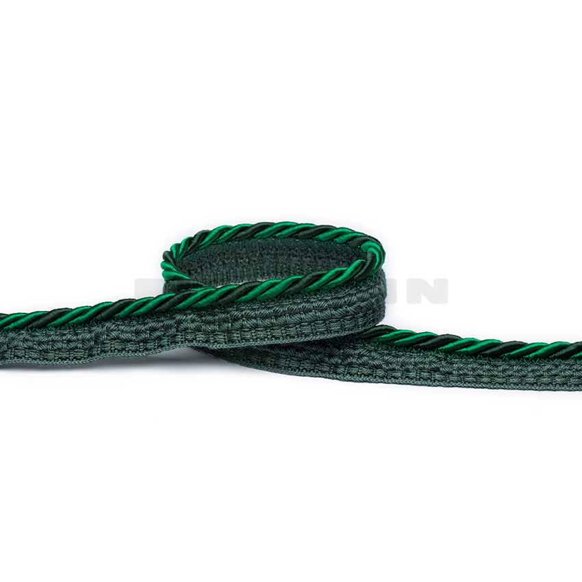 [VKG411F] Möbelkordel mit Fahne 6,5 mm glänzend smaragd
