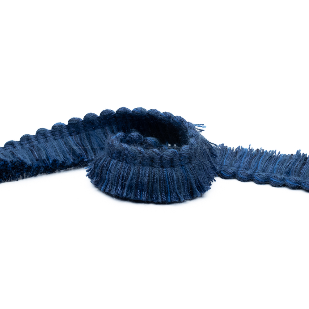 [VSF503] Schnittfransette  dkl.blau  24 mm