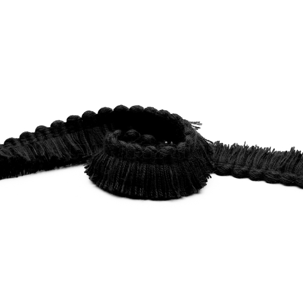 [VSF507] Schnittfransette schwarz 24 mm