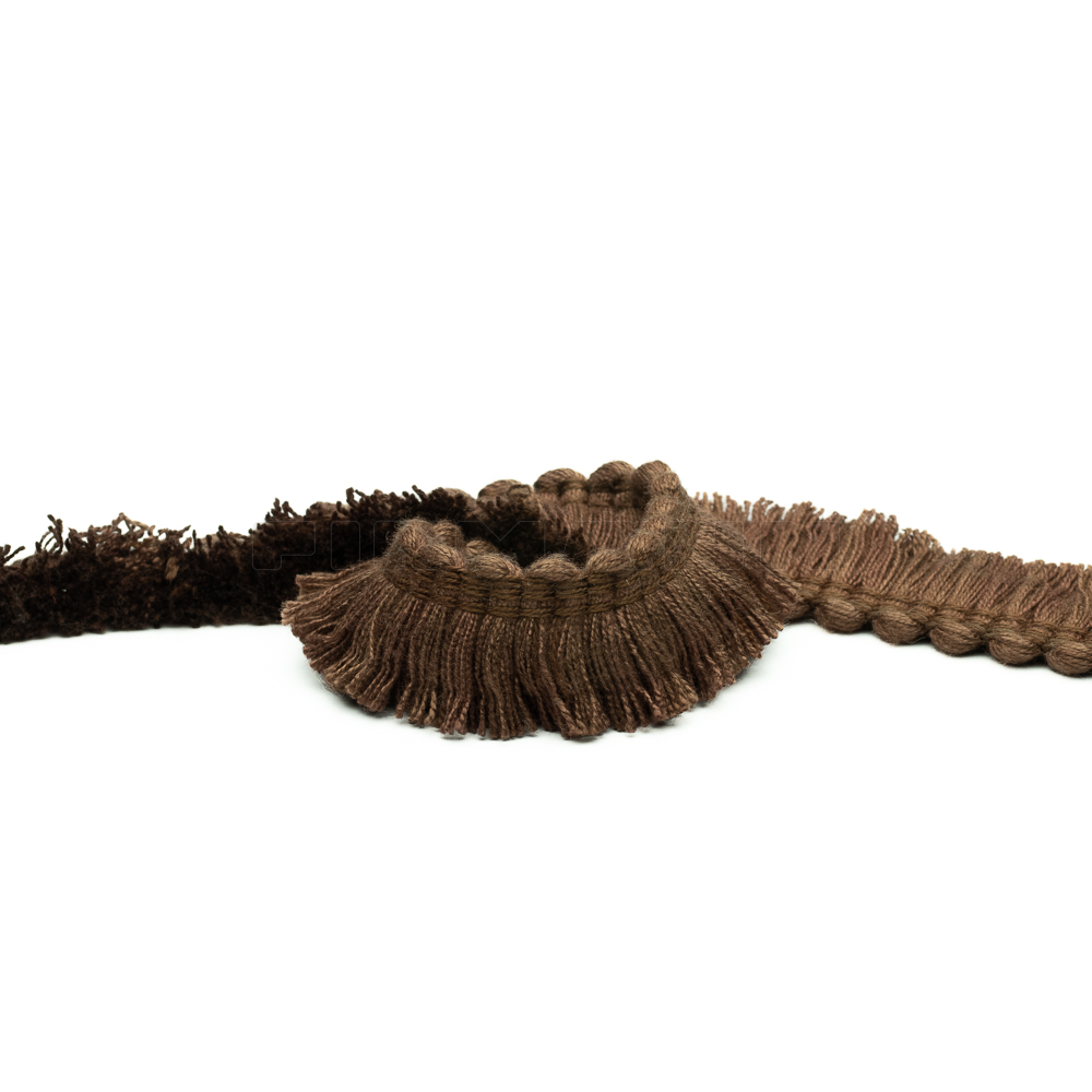 Schnittfransette marrone, 24 mm