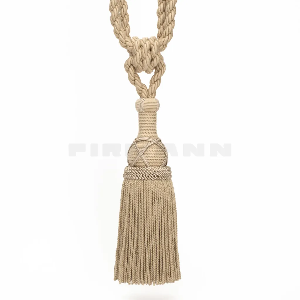 RH Contarini mit Drillfranse 75/30 cm, teerose/beigerosé
