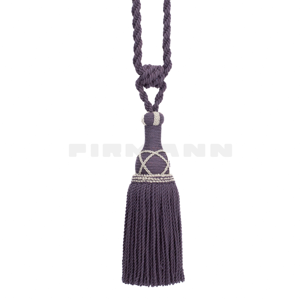 RH Contarini mit Drillfranse 80/30 cm, lila