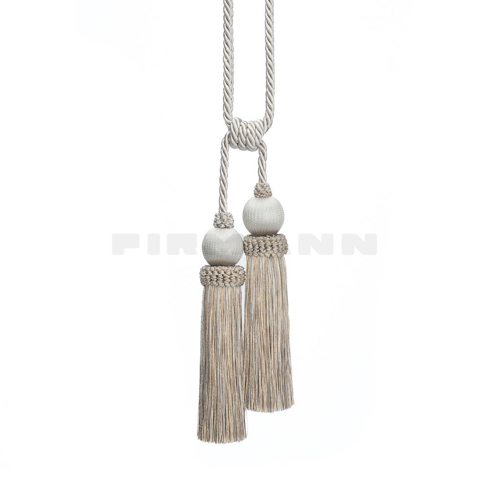 RH La Rotonda m. 2 Quasten 70/18 cm, silberbeige