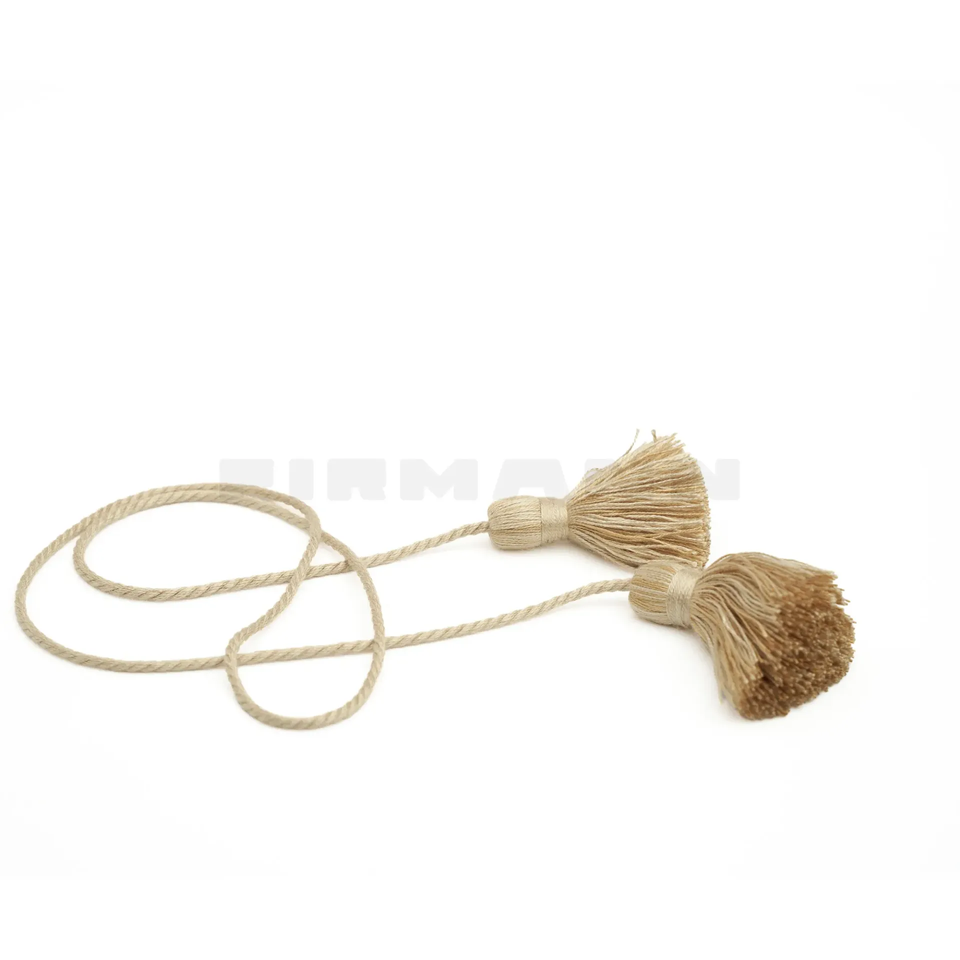V-Bindegarnitur 70 cm mit 2 Quasten, helles beige