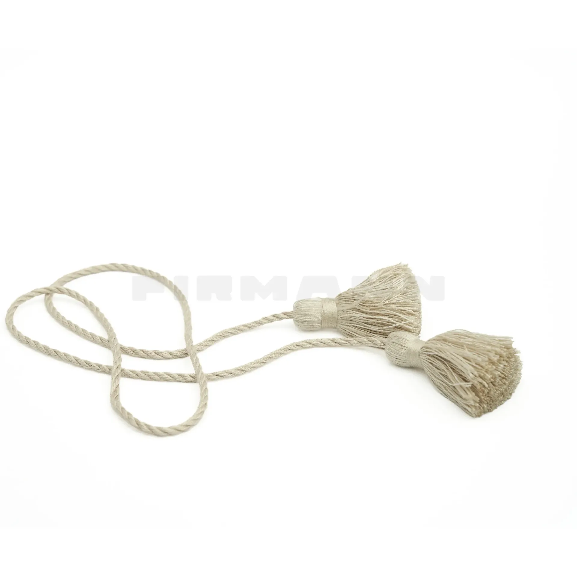 V-Bindegarnitur 70 cm mit 2 Quasten, alabaster