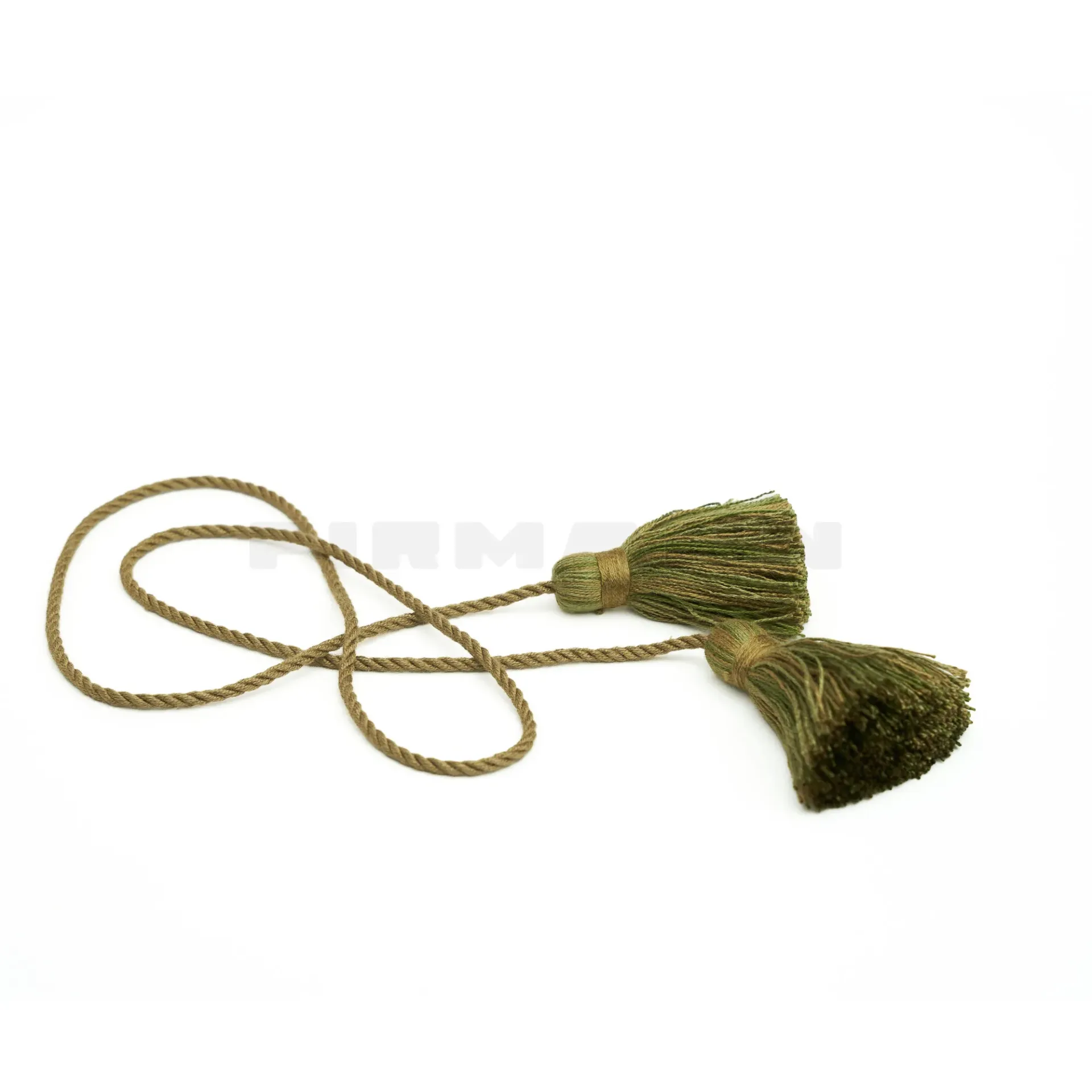 V-Bindegarnitur 70 cm mit 2 Quasten, moos