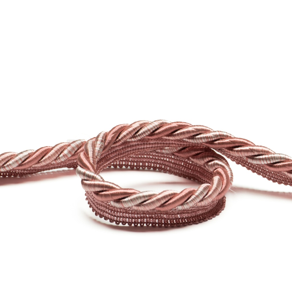 Kordel Parma+Fahne 9/12 mm altrosa