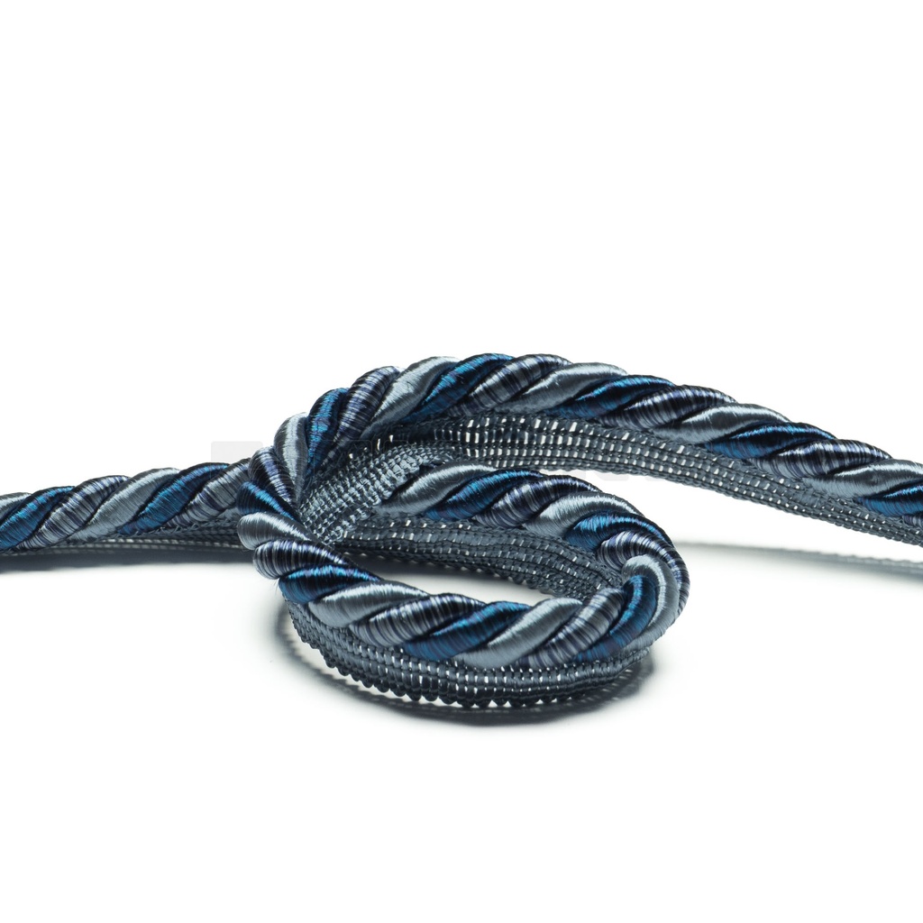 Kordel Parma+Fahne 9/12 mm  blau