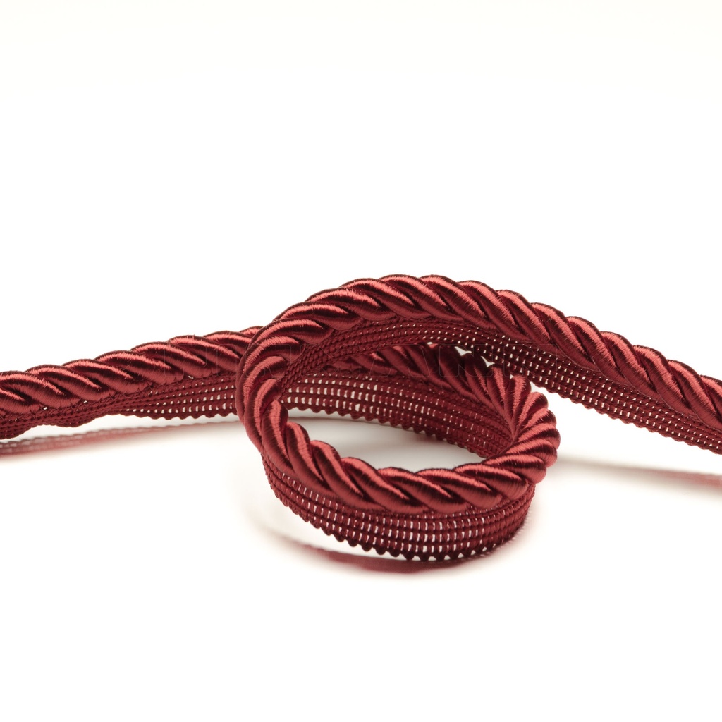 [PF602] Kordel Parma+Fahne 9/12 mm weinrot