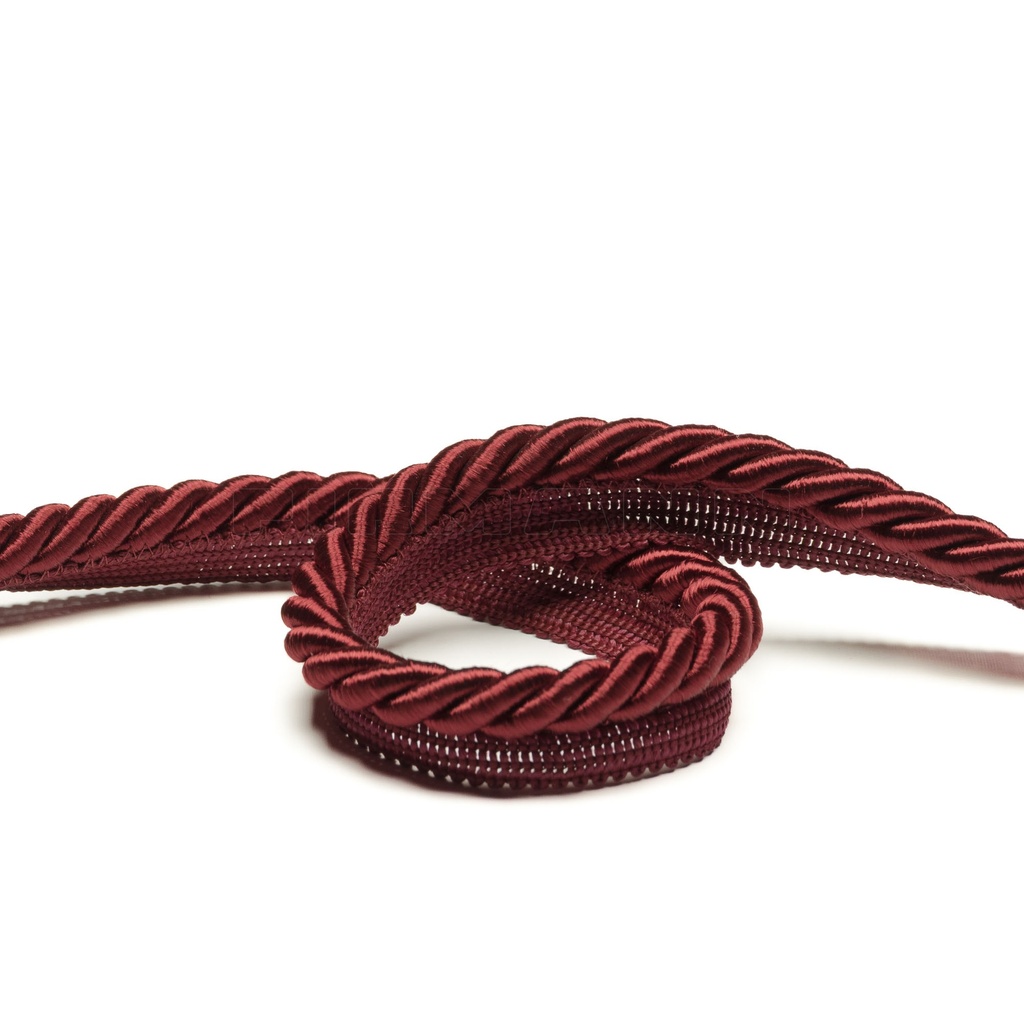 Kordel Parma+Fahne 9/12 mm d.rot