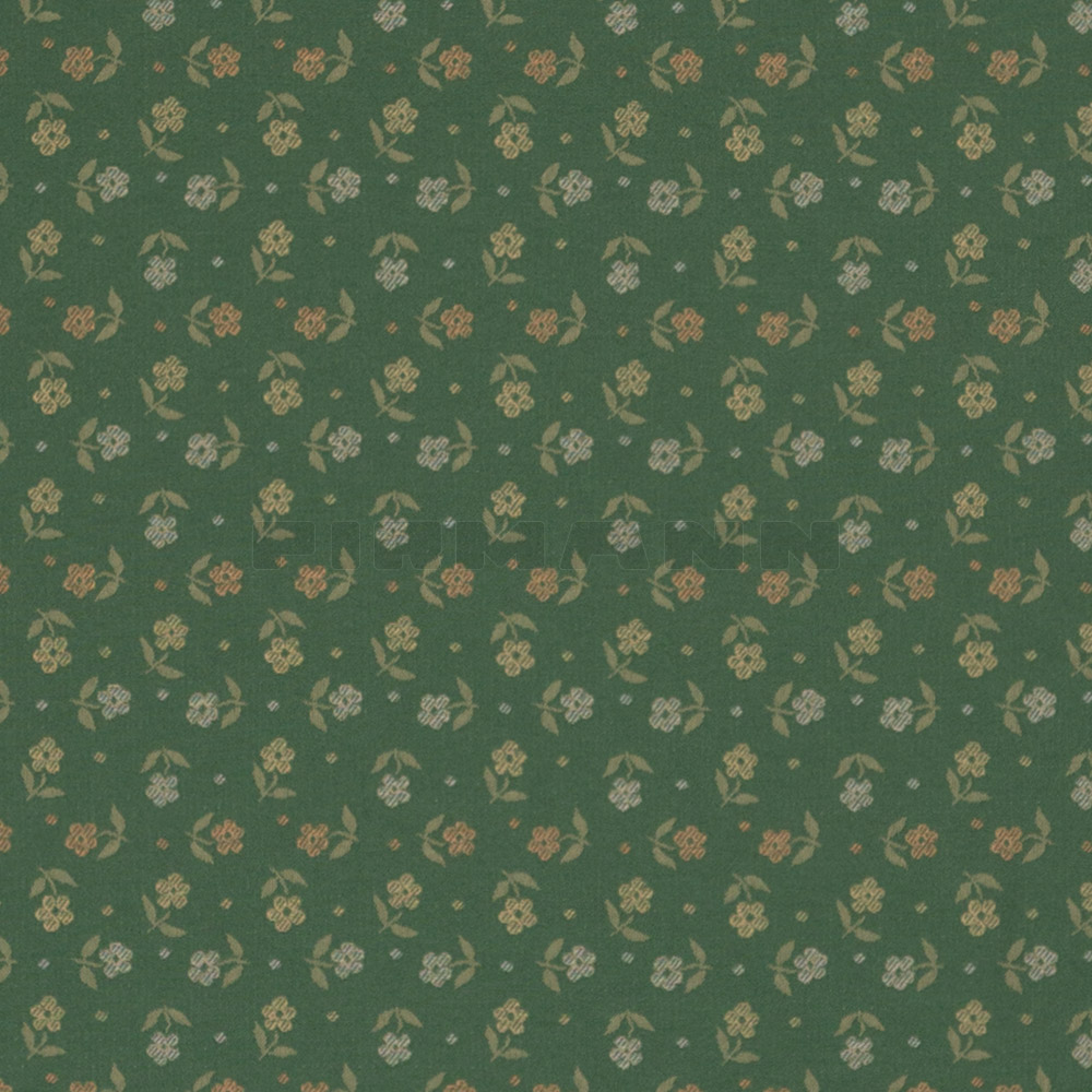 [120070] Thurn Blümchen grün - Möbelstoff