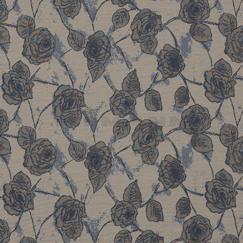 Rouen blau - Möbelstoff