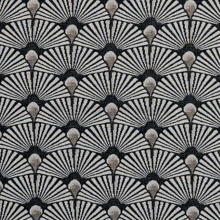 [110709] Fächer GM B1 schwarz-weiß - Möbelstoff