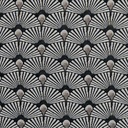 Fächer GM B1 schwarz-weiß - Möbelstoff