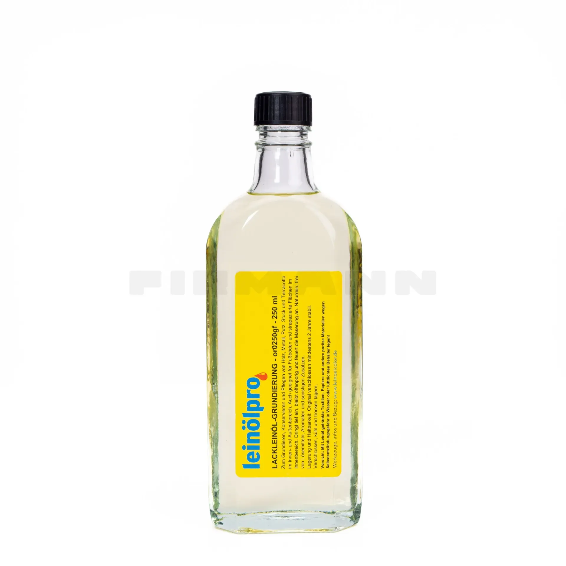 Lackleinöl roh, 250 ml Glasflasche