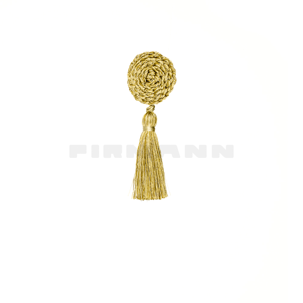 [FQFR25] Quaste FABRI 7,5 cm havanna + Rosette 4,5 cm