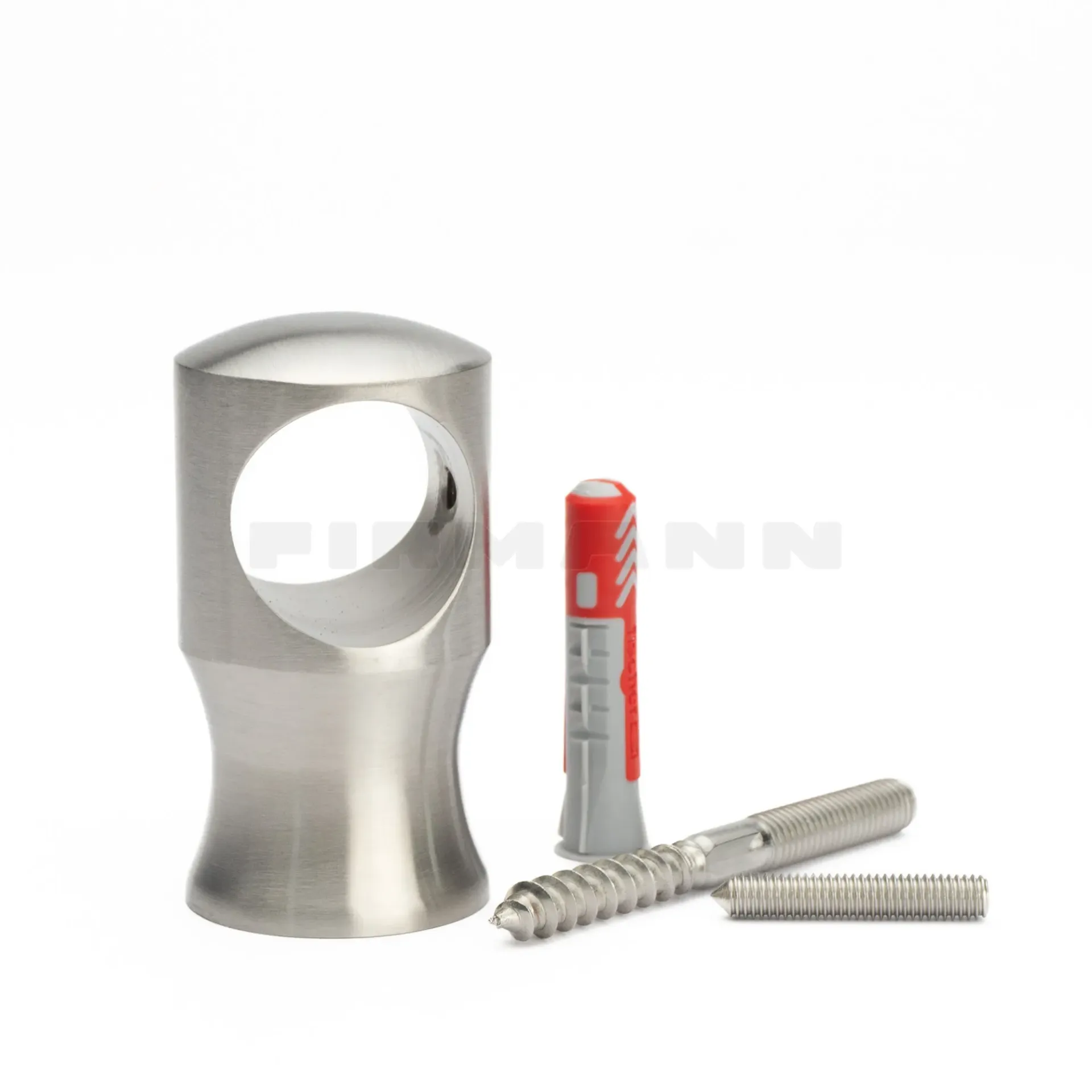 [TSH307] Seilhalter 30 mm, Edelstahl mit Stockschraube