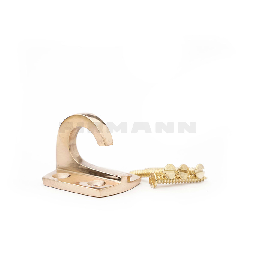 [TSH341] Wandhaken 27 mm Wandbstand, messing gl.