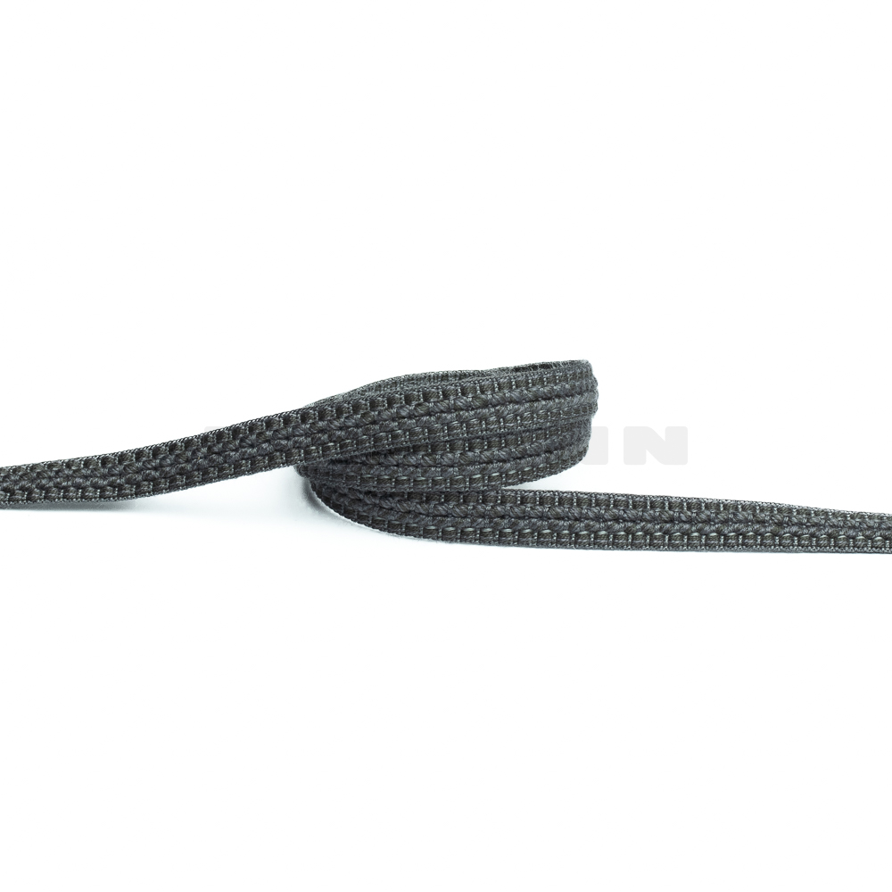 [VB510] Herzerlborte mittelgrau matt 12 mm