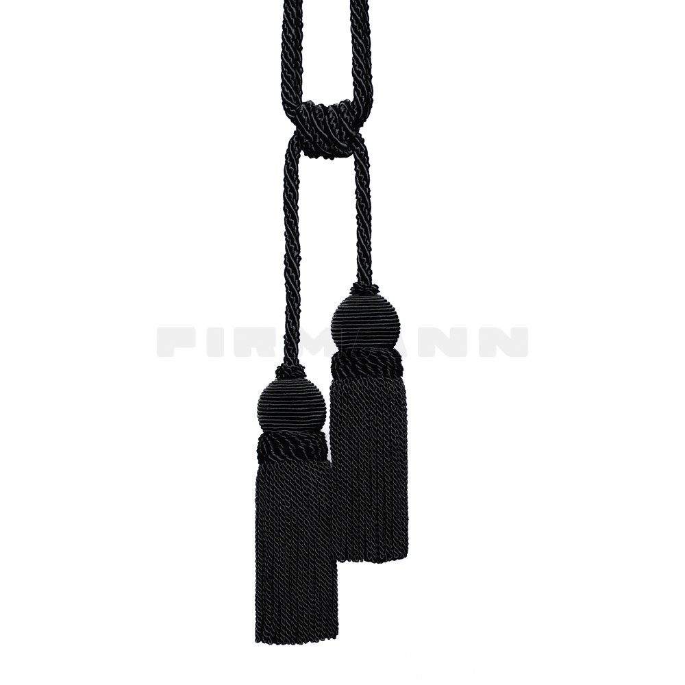 [VRLD266] RH La Rotonda m. 2 Quasten 70/15 cm, schwarz